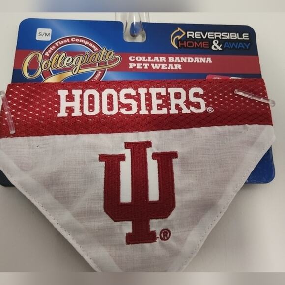 Indiana Hoosiers NCAA Reversible Home‎ & Away Collar Bandana Pet Wear S/M - Picture 2 of 8